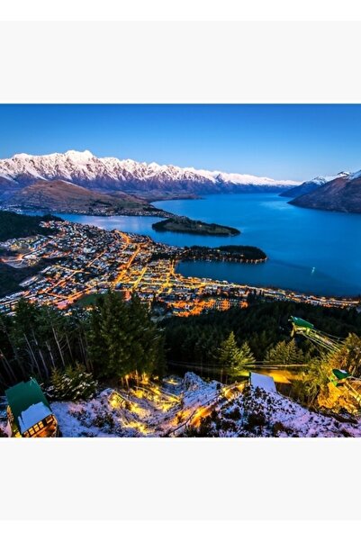 Universal Декоративен дървен плакат за плот от Куинстаун, Нова Зеландия