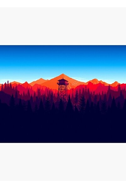Universal Firewatch - Peisaj 4 Tablo Poster decorativ din lemn