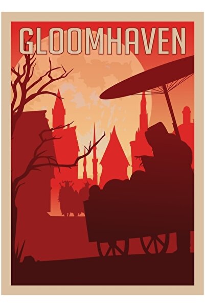 Universal Επιτραπέζιο παιχνίδι Gloomhaven - Μινιμαλιστικό στυλ αφίσας ταξιδιω...