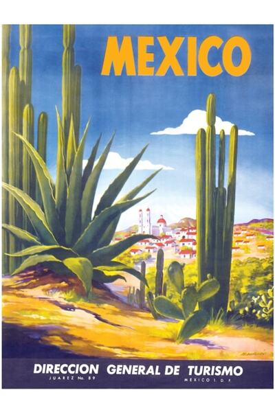 Universal Poster de călătorie Mexic 3 tablouri Poster din lemn decorativ