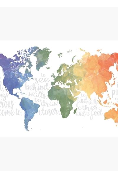 Universal Σλόγκαν ζωής Walter Mitty - Διακοσμητική ξύλινη αφίσα με χάρτη του ...