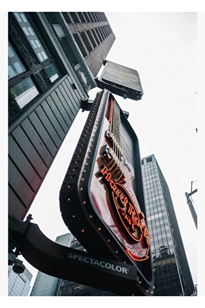 Universal Hard Rock Cafe, New York. Tablo Ahşap Poster Dekoratif