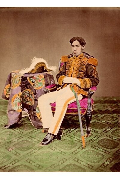 Universal Împăratul Japoniei Meiji, Mutsuhito, 1872 Poster decorativ din lemn...