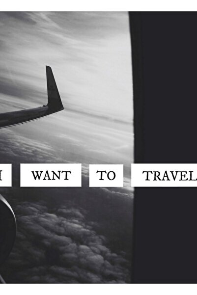 Universal Дървен декоративен плакат за маса: Искам да пътувам