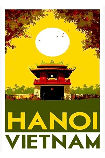 Universal Χανόι Βιετνάμ: Εκτύπωση διαφημίσεων ταξιδιωτικών αφισών, ξύλινη δια...