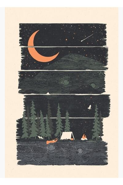 Universal Ευχαρίστησα να κάνω κάμπινγκ... Ξύλινη διακοσμητική αφίσα για το τρ...