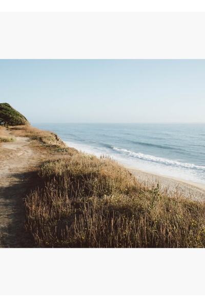 Universal Poster decorativ din lemn cu tablou cu o plimbare pe malul mării