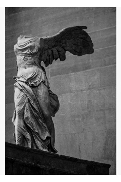 Universal Semadirek Winged Victory Tablou alb-negru Poster decorativ din lemn