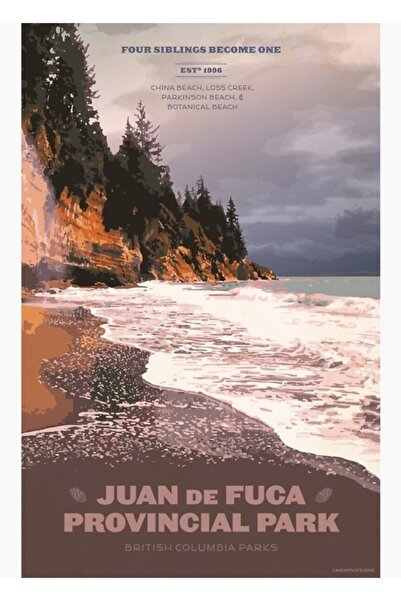 Universal Декоративен дървен плакат с картина от Парк Джуан Де Фука Айлънд