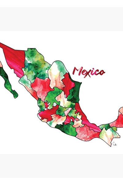 Universal Țările cu acuarele - Poster decorativ din lemn cu pictură mexicană