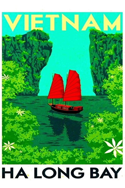 Universal "Vietnam" Golful Ha Long Tablou imprimat pentru călătorii Poster de...