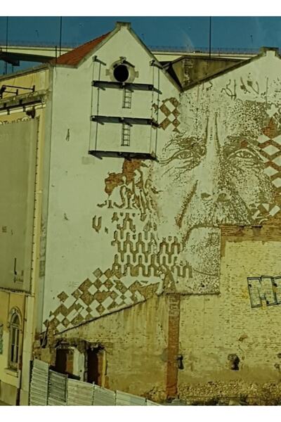 Universal Vhils Lisbon Portugal Πίνακας ζωγραφικής τέχνης δρόμου Ξύλινη διακο...