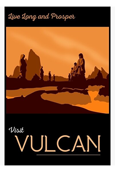 Universal Poster de călătorie Vulcan, tablou decorativ din lemn