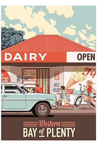 Universal Poster decorativ din lemn Corner Milk Table