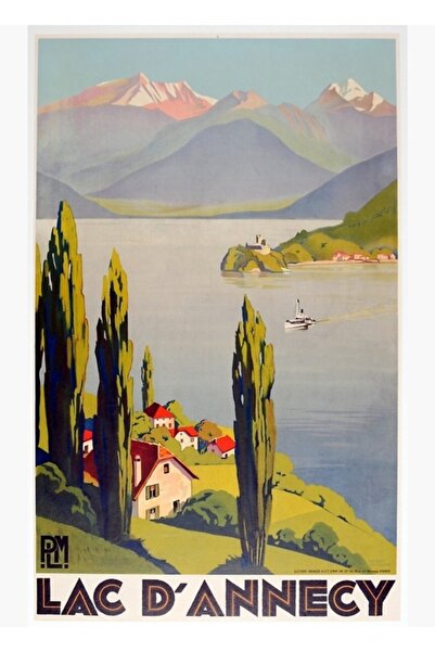 Universal Lacul Annecy, Franța, Tablou de călătorie, Poster decorativ din lemn