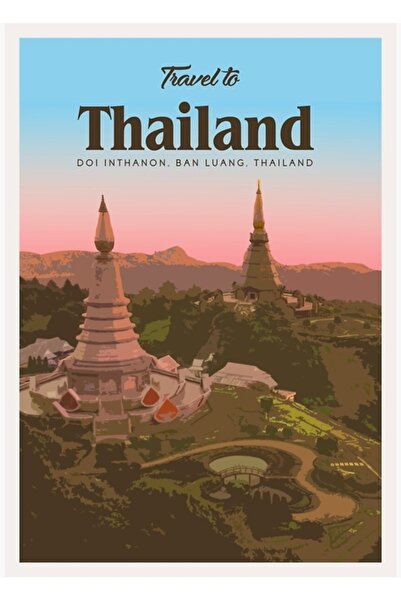 Universal Ταϊλάνδη Ξύλινη Αφίσα Τέχνης Διακοσμητική