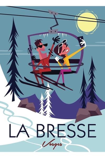 Universal La Bresse Ξύλινη Διακοσμητική Αφίσα Τέχνης