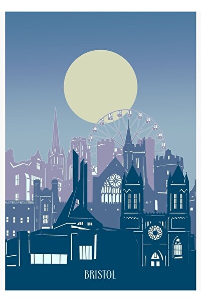 Universal Tablou peisaj Bristol, poster decorativ din lemn