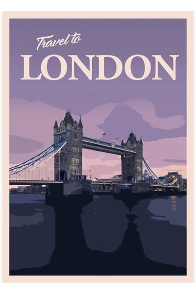 Universal Poster decorativ din lemn Tower Bridge