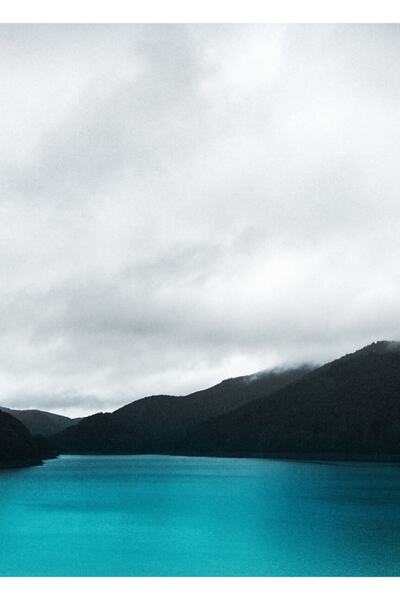 Universal Poster decorativ din lemn cu ape și peisaje sălbatice