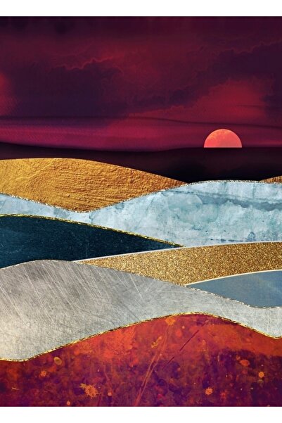 Universal Επιτραπέζια ξύλινη διακοσμητική αφίσα Red Sky