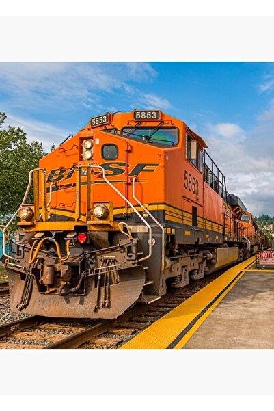 Universal Bnsf Ξύλινη Αφίσα Τραπεζογραφίας Λοκομότιφου Διακοσμητική