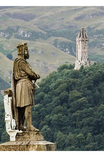 Universal Διακοσμητική ξύλινη αφίσα με το άγαλμα του Ρόμπερτ Μπρους και του Γ...