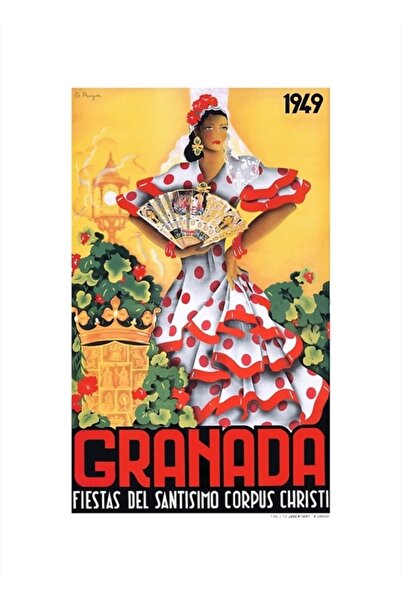 Universal 1949 Spania Granada Festivalul Corpus Christi Poster Pictură Poster...