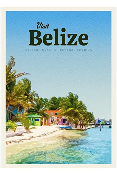 Universal Επισκεφθείτε την Ξύλινη Διακοσμητική Αφίσα Τέχνης Μπελίζ