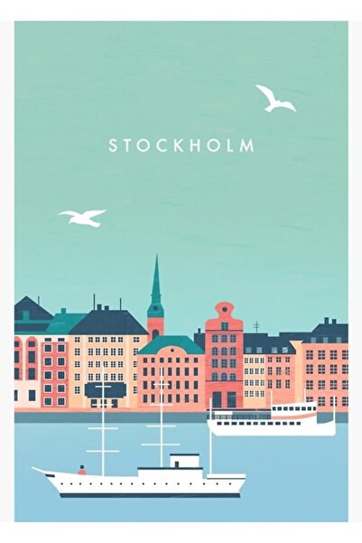 Universal Στοκχόλμη Ταξιδιωτική Αφίσα Ζωγραφική Ξύλινη Διακοσμητική Αφίσα
