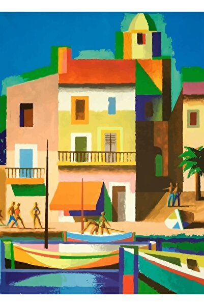 Universal Ευρωπαϊκή Καλοκαιρινή Τέχνη Ζωγραφικής Ξύλινη Αφίσα Διακοσμητική