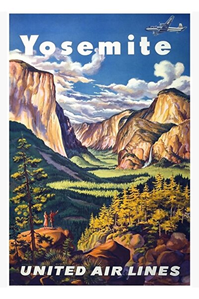 Universal Декоративен дървен плакат-картина за пътуване до Йосемити