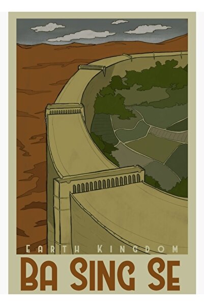 Universal Αφίσα ταξιδιού Ba Sing Se, Ξύλινη διακοσμητική αφίσα