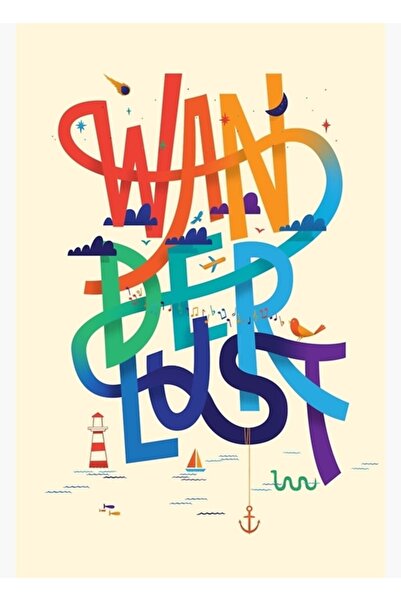 Universal Декоративен дървен плакат с рисунка на пътешественическа страст "