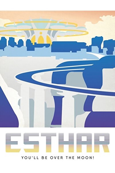 Universal Καλώς ήρθατε στην Εσθάρ! Ξύλινη Διακοσμητική Αφίσα Ζωγραφικής