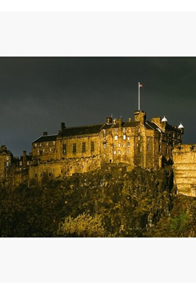 Universal Εικονογράφηση του Κάστρου της Εδιμβούργου Ξύλινη Διακοσμητική Αφίσα