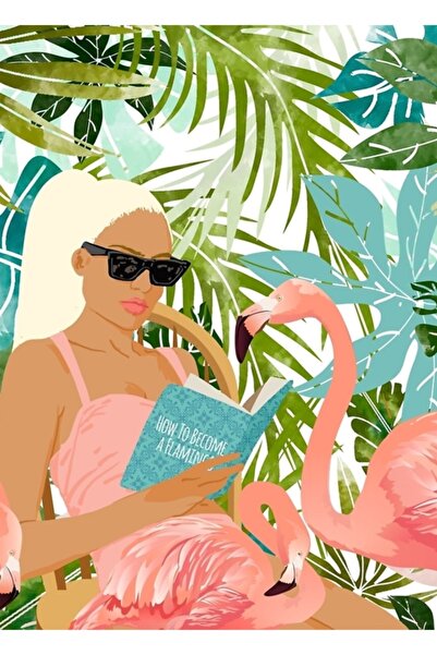 Universal Πώς να γίνεις Φλαμίνγκο # Εικονογράφηση Ξύλινη Αφίσα Τέχνης Διακοσμ...