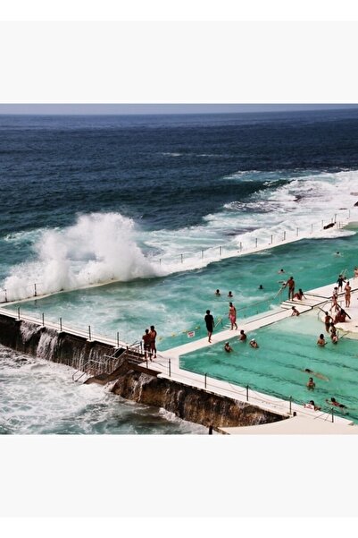 Universal Muntele de gheață de pe plaja Bondi, tablou decorativ din lemn, afi...