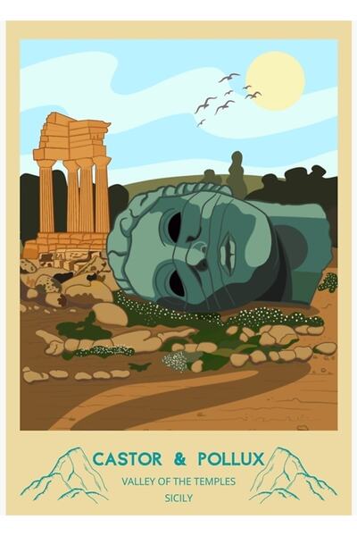 Universal Templul Castor și Pollux: Agrigento, Valea Templurilor, Tablou, Pos...