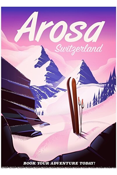 Universal Arosa Elveția Poster decorativ din lemn pentru pictură