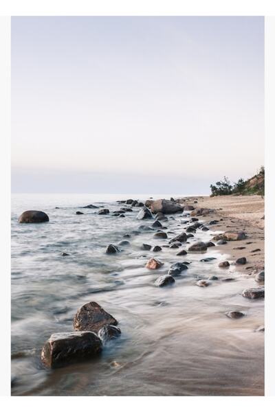 Universal Poster decorativ din lemn cu tabloul Coasta Baltică