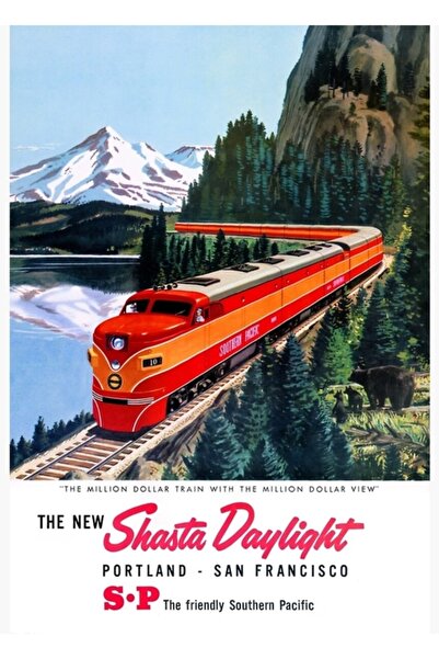 Universal Σάστα Ντέιλαϊτ Πόρτλαντ Σαν Φρανσίσκο Αφίσα Πίνακας Ξύλινη Αφίσα Δι...