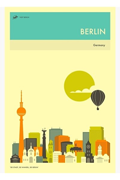 Universal Poster de călătorie Berlin, tablou decorativ din lemn