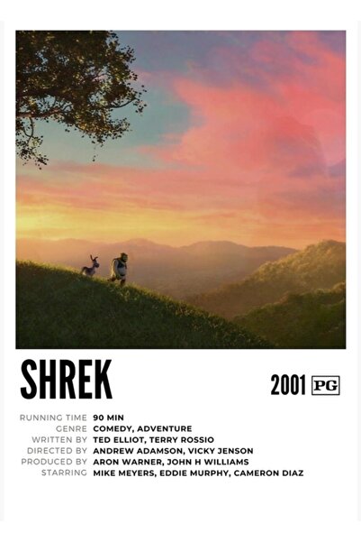 Universal Shrek Tablo Ahşap Poster Dekoratif