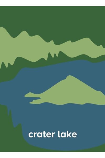 Universal Krater Gölü Np Μινιμαλιστική Ξύλινη Αφίσα Διακοσμητική