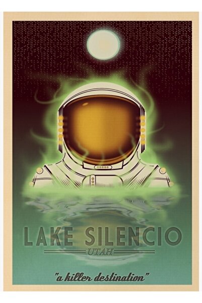 Universal Ταξίδια... Ξύλινη διακοσμητική αφίσα με εικονογράφηση της λίμνης Σι...