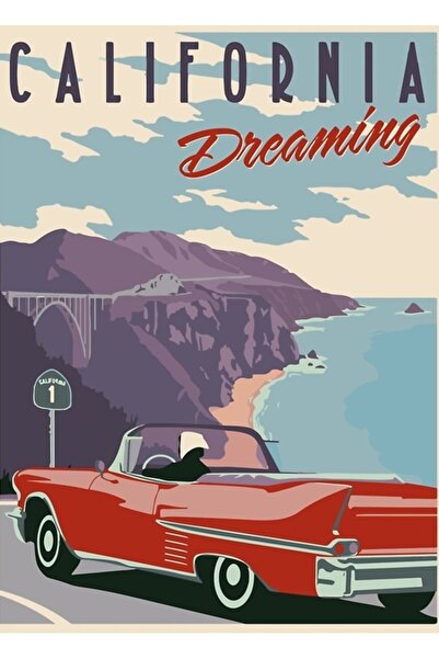 Universal Poster decorativ din lemn California Thought Painting