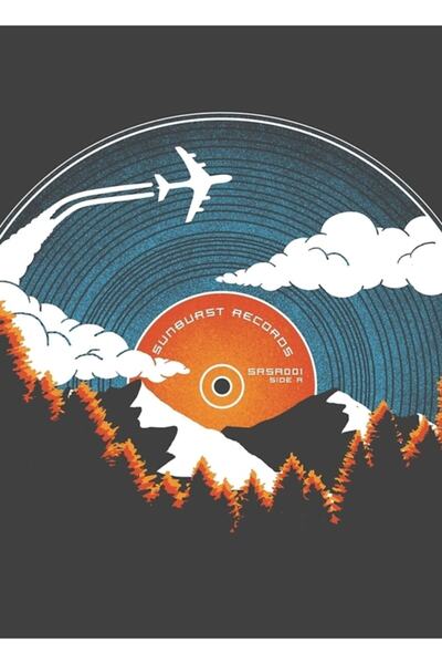 Universal Sunburst Records Redux Ξύλινη Διακοσμητική Αφίσα Τραπεζοειδούς Σχήμ...