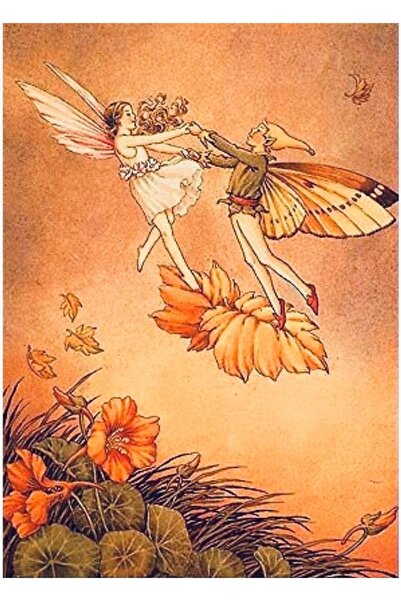 Universal  "Есенен танц " Картина от Ида Рентул Аутуейт Дървен декоративен пл...