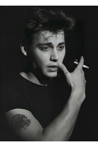 Universal Ζωγραφική αναπαράσταση του Τζόνι Ντεπ, Ξύλινη Διακοσμητική Αφίσα